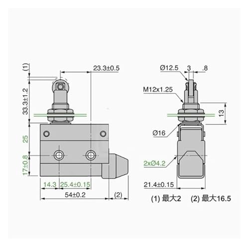 Micro interrupteur fin de course XCJ102C capteur position imprimante