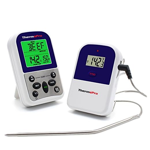 ThermoPro TP11 Wireless Remote Digital Cooking Food Meat Thermometer for Smoker Oven Grill BBQ Thermometer