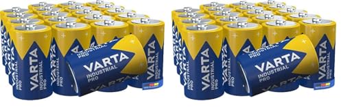 Varta Industrial Batterie D Mono Batteria Alcaline LR20, Multicolore, Confezione da 40