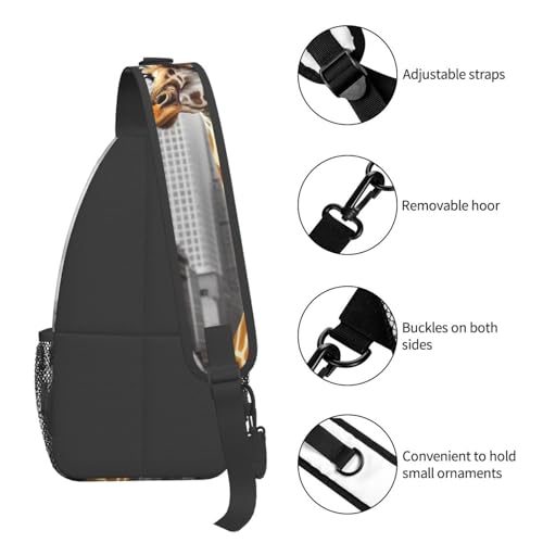 Bolso Crossbody para Hombre y Mujer Giraffe en Nueva York miniatura 5