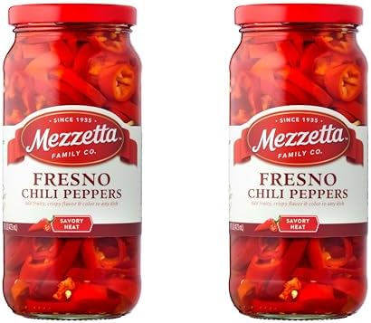 Mezzetta Fresno Chili Peppers, 16 oz (Pack of 2)