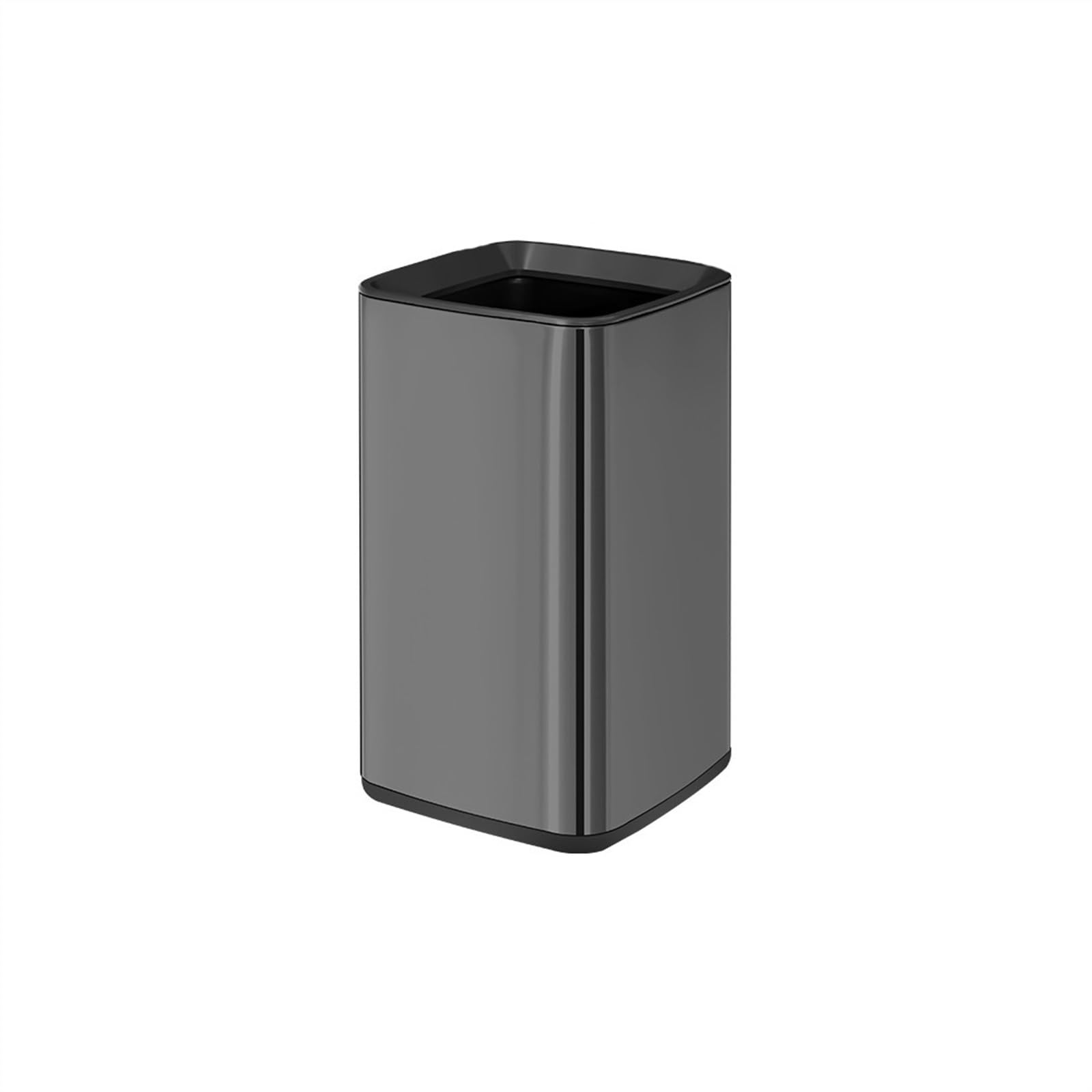 Cestino Cestino for Rifiuti con Coperchio Aperto for Patio bidoni della Spazzatura da Cucina(Grijs)