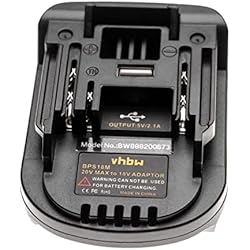 vhbw Adaptador batería Compatible con Porter Cable Herramienta/batería - Adaptador para baterías 20 V Li-Ion a 18 V Compatible con Makita