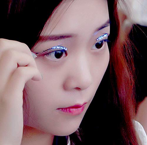 EONLYX Blue Waterproof LED Light False Eyelashes #TOP29