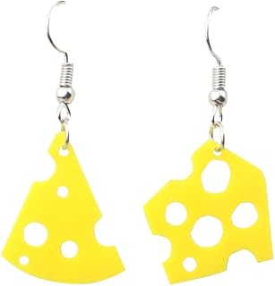 Sweet Cheese Drop Dangle Earrings Acrylic Funny Biscuit Cheesecake Earrings for Women Cute Food Jewelry
