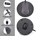JOUNIVO USB Microphone, 360 Degree Adjustable Gooseneck Design, Mute Button & LED Indicator, Noise-Canceling Technology, Plug & Play, Compatible with Windows & MacOS