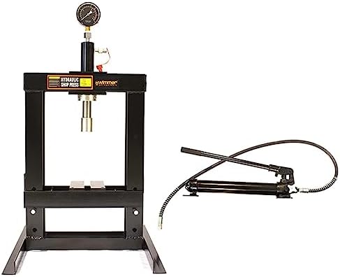 Bild 1 - WIMMER Werkstattpresse mit eingebaute Handpumpe und mit Manometer 10 T (SP10)