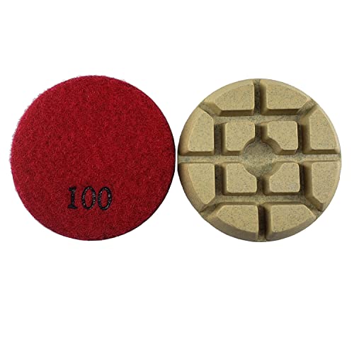 Almofadas de polimento de diamante de ligação de resina de 7,6 cm, resina branca, conjunto de 3, som