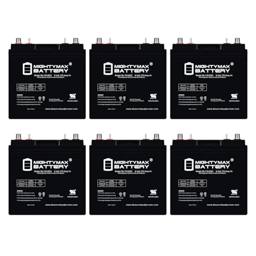 Mighty Max 8V 170Ah AGM Battery for Golf Cart (6 Pack)