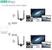 USB WiFi Wireless Adapter for PC - Techkey 1200Mbps Dual Band 2.4GHz/300Mbps 5GHz/867Mbps High Gain Dual 5dBi Antennas Network WiFi USB 3.0 for Desktop Laptop with Windows 10/8/7/XP Mac OS/10.9-10.15…