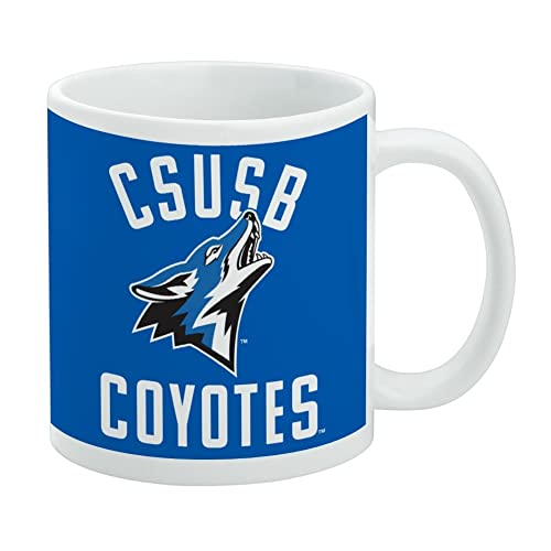 California State University San Bernardino Coyotes Logo Ceramic Coffee Mug, Novelty Gift Mugs for Coffee, Tea and Hot Drinks, 11oz, White