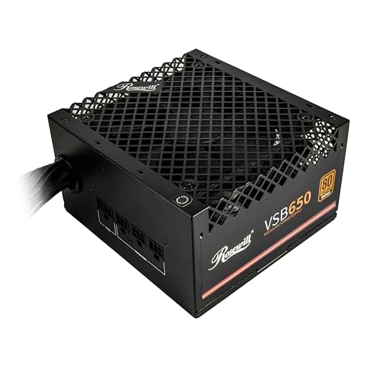Rosewill VSB 650W 80+ Bronze, ATX 3.0 & 3.1 Compatible, Semi-Modular Power Supply, PCIe 5.1 12V-2x6 Connector, 105°C/221°F Japanese Capacitor, 120mm ICB Silent Fan - 5 Year Warranty