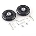 F-ber Luggage Suitcase Wheels 64mm x 18mm with ABEC 608zz Bearings, Inline Outdoor Skate Replacement Wheels, One Set of (2) Wheels (OD:64 W:18 ID:6 Axles:35)