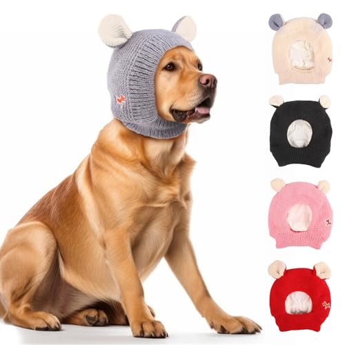 BUBEFSKD Stricken Für Hund Katzen Cosplay Kostüm Häkeln Haustier Cartoon Ohr Haustier Party Dressingup Outdoor Walking Einstellbar Für Hunde Gestrickt