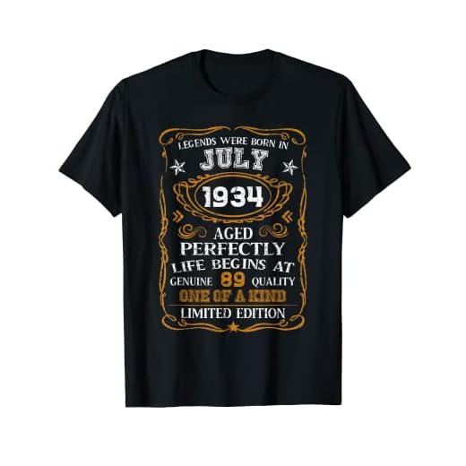 Regalos de cumpleaños 89 de julio de 1934 Camiseta