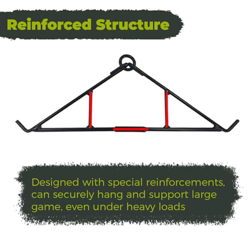 Highwild Game Hanging Gambrel & Hoist Kit with Pulleys & Rope - Deer Hunting Accessories - Best Wild Hunting Gift - 700 lbs