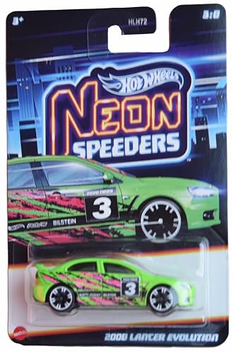Hot Wheels 2008 Lancer Evolution, Neon Speeders 3/8 [Green]