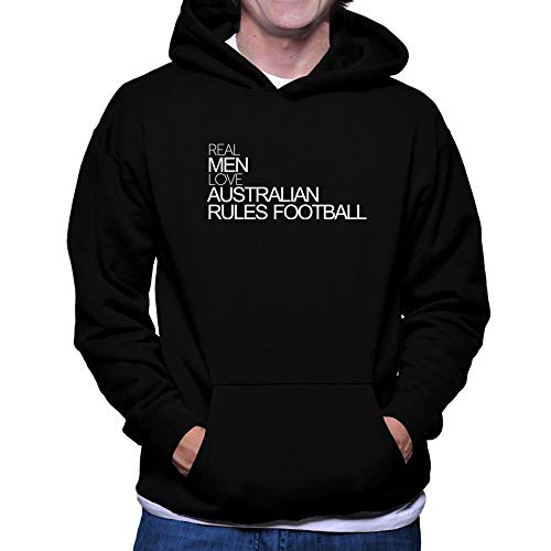 Teeburon Real Men Love Australian Rules Football Bold Hoodie Black #TOP3