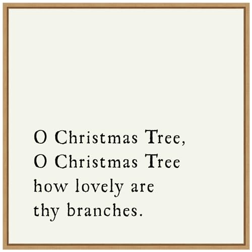 Amanti Art Framed Canvas Wall Art 30x30 O Christmas Tree Portfolio, Framed Wall Art Canvas, Holidays Artwork, Modern Decor, Large Poster Painting for Living Room, Bedroom, Bathroom,