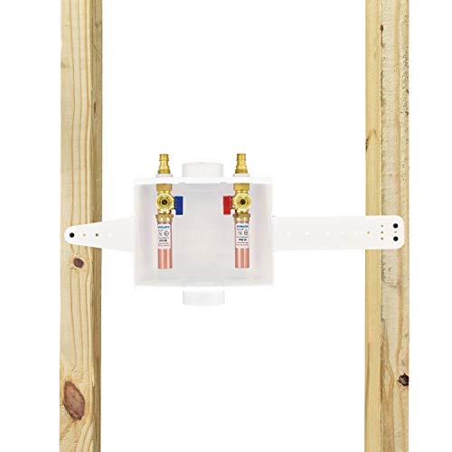 Eastman 60254 Center Drain Washing Machine Outlet Box with Hammer Arrestors, 1/2 inch Expansion PEX, White by Eastman - Image 6