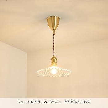 Amazon.co.jp : 智光電気 真鍮 ガラス ペンダントライト - 北欧