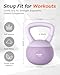 Soft Kettlebell, Safe Strength Training Kettle bell, Cushioned Impact-Resistant Base and Anti-Slip Grip Weight, Kettlebells Set for Home Workouts and Men/Women/ Beginners,With Non-slip Gloves (Purple, 10 LB)