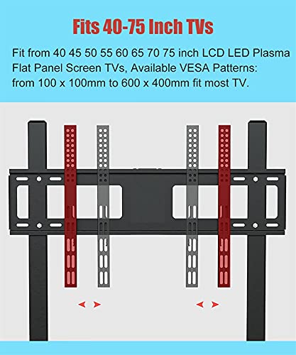 Soporte universal para TV con ruedas ajustable 32-75 pulg miniatura 5