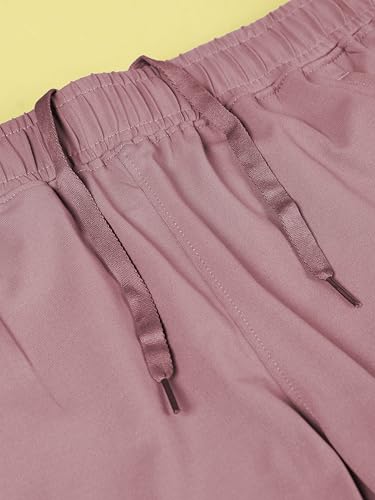 Image of TECHNOSPORT Women's Solid Straight Fit Track Pants with 4-Way Stretch, Moisture-Wicking Fabric, Mid-Rise Drawstring Waist & Pockets for Gym, Running, Workout and Everyday Athleisure
