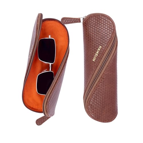 Image of HAMELIN Sunglasses Case With Zipper | Keeps The Sunglasses Safe From Scratches, Dirt | Eye Glass Box & Spectacle Case For Men & Women | Eyewear Carrying Case For Easy Travel & Outings