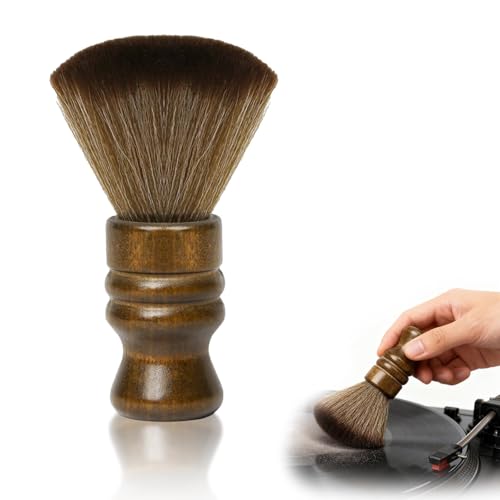 VZU Vinyl Record Cleaning Brush Anti-Static Soft LP Record Cleaner Wooden Vinyl Cleaner Vinyl Dust Remover Brush with Ultra-Fine Fiber Bristles Safe for Vinyl LP CD Album Care