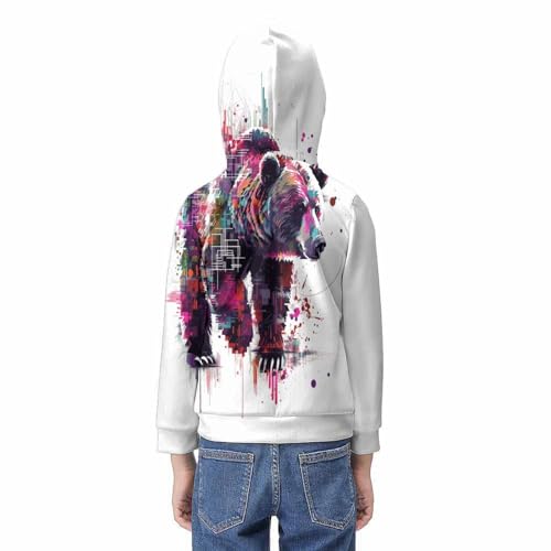 Pull à capuche pour garçons et filles sweat manches longues 9-11 ans - 6