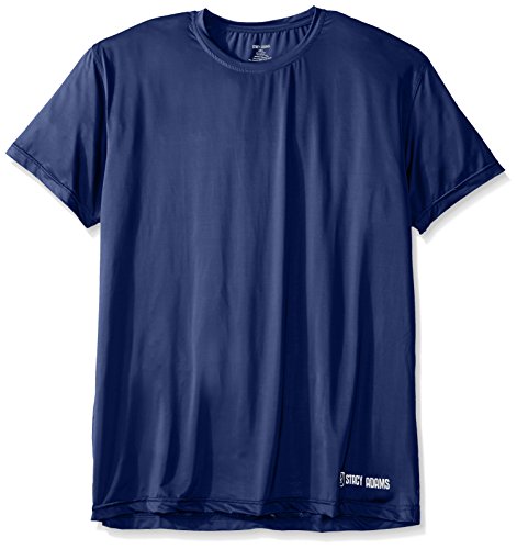 STACY ADAMS Tall Men's Big Crew Neck Tee, Navy, 3XL