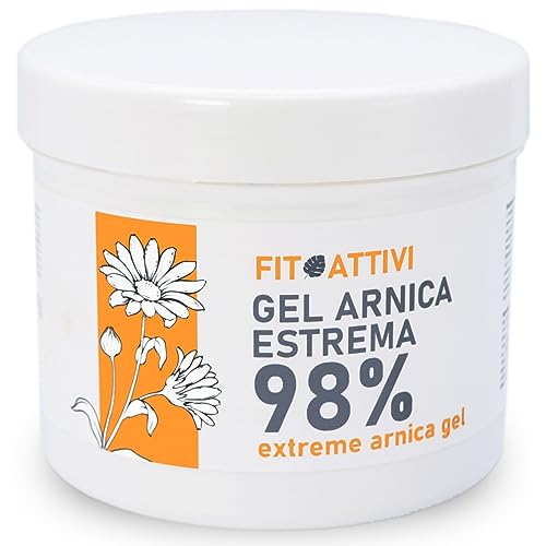 Gel Arnica 550 ml, Arnica per Cavalli Uso Umano 98%, Pomata Arnica Estrema con Vitamina E, Menta e Lavanda, 100% Made in Italy - FITOATTIVI (550 ml)