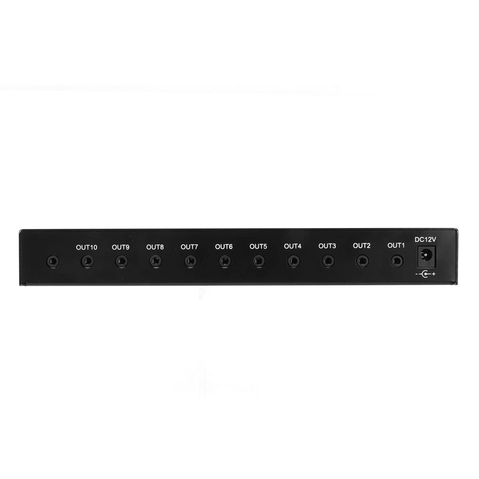 Lazmin112 Amplificatore per Cuffie Stereo a 10, Custodia in Metallo, Controllo Volume, DC 12V, Protezione da Surriscaldamento, HAM 1000 con Interfacciada 3,5 Mm, per Uso (Spina europea)