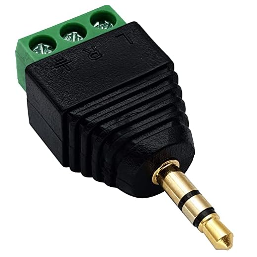 CABLEPELADO Conector Jack 3.5 mm Macho | Conexión Tornillos Terminal | Compatible con PS5 / PS4, Cascos, Altavoz, PC, Móvil | Negro