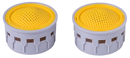 Cornat TECWS508 Inserto M22/M24 per risparmio idrico fino al 70% con guarnizione adatta per aeratore standard grigio in plastica interna, ugello miscelatore, argento