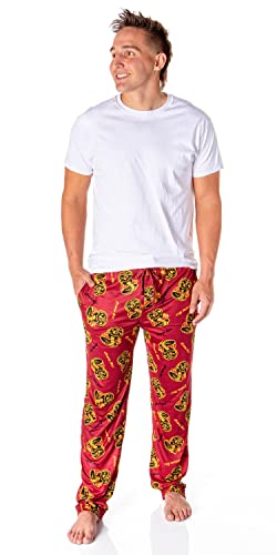Cobra Kai Men's Allover Cobra Logo Pattern Karate Kid Lounge Pajama Pants4
