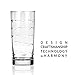 Rolf Glass School of Fish Highball Glass 15 ounce - Set of 4 Cooler Glasses – Lead-Free Glass - Etched Drinking Glass with Heavy Base - Proudly Made in the USA