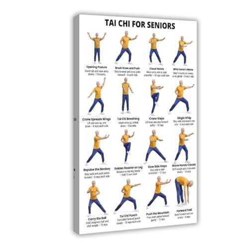 Poster Tai Chi pour chambre s'offrant en cadeau de bien-être mural