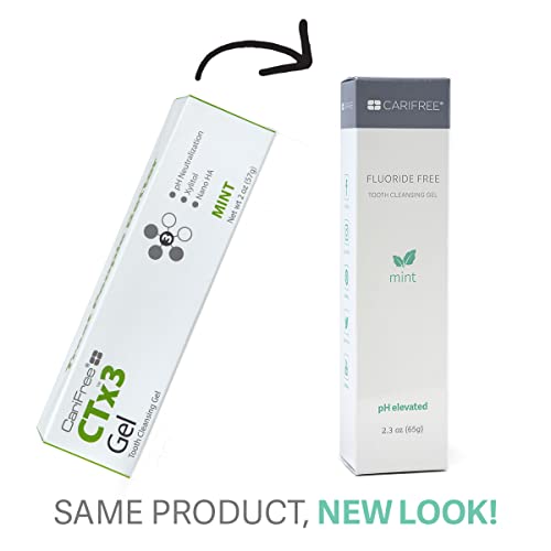 Carifree Fluoride Free Gel (Mint): Neutralizes Ph | Freshens Breath And Moistens Mouth | Dentist Recommended For Oral Care | Toothpaste Replacement (3-Pack) #TOP2