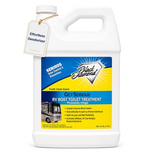 Image of Black Diamond Stoneworks GET SERIOUS RV,Boat,Camper Chemical Toilet Holding Tank Treatment&Deodorizer.Works Faster Than Tablets or Packs in Grey&Black Water. Concentrated with Stress Relief Fragrance