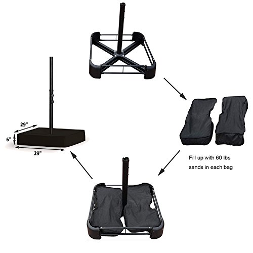 Patio Tree 15 Ft Outdoor Umbrella Double-Sided Market Patio Umbrella With Crank, 100% Polyester, Base Included (Beige) #TOP7