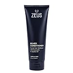 ZEUS Beard Conditioner Wash, Green Tea & Natural Ingredients to Cleanse & Soften Beard - MADE IN USA (Vanilla Rum) 8 oz.