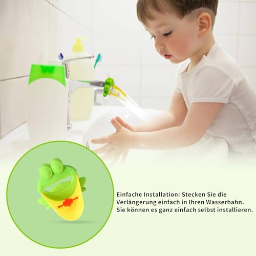 Dreamil Wasserhahn Verlängerung Kinder Wasserhahn Extender Plastik Wasserhahn Erweiterung Wasserhahnanschluss Wasserhahnaufsatz Wasserhahnzubehör für Händewaschen Badezimmer Küche Waschbecken