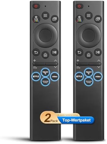 2er, für Samsung Fernbedienung Smart TV, Universal für Samsung Fernseher | 2er Pack, Universalfernbedienung für Samsung TV Original, Ersatz Fernbedienung für AA59 BN59 Remote, 4 Sc