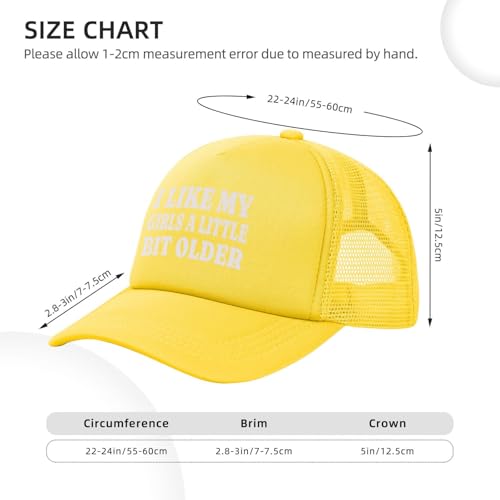 Image of I Like My Girls A Little Bit Older Trucker Hat Snapback Hat Funny Hats for Men Women