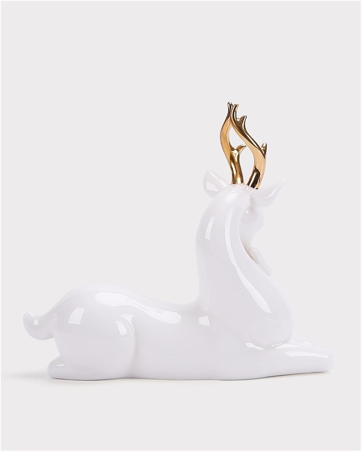 Bookshelf Decor Ceramic Deer Ornaments Car Home Living Room Decorations Desk Statues