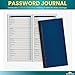 1InTheOffice Password Journal, Password Keeper Book Small, Blue 3 1/4 x 6 1/4, 192 Entries, (2 Pack)