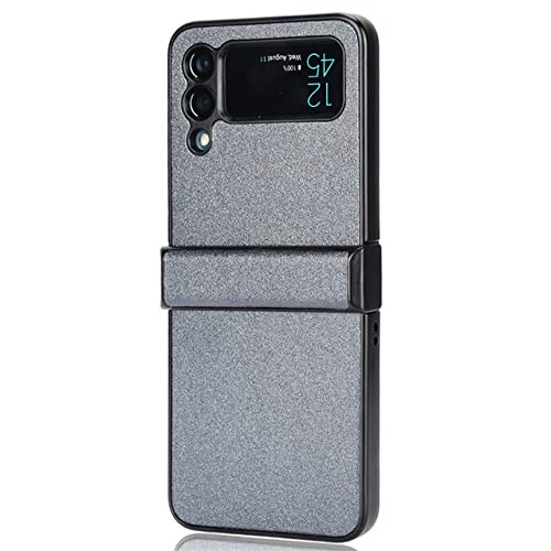 Coque Samsung Galaxy Z Flip 4 anti-chocs en fibre de carbone siamoise argent