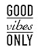 Stickerbrand Inspirational Quote Vinyl Wall Art Good Vibes Only Wall Decal Sticker - Black, 33" x 21". Easy to Apply & Removable. #6011